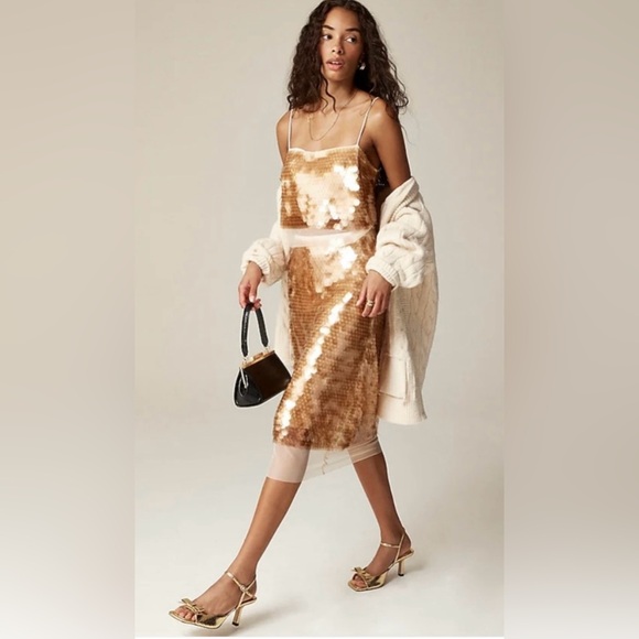 J.Crew Collection sequin cropped camisole - Picture 2 of 9